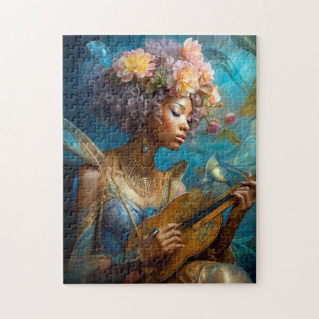 Frauen spielen Lute American Fantasy Art (Vertikal)