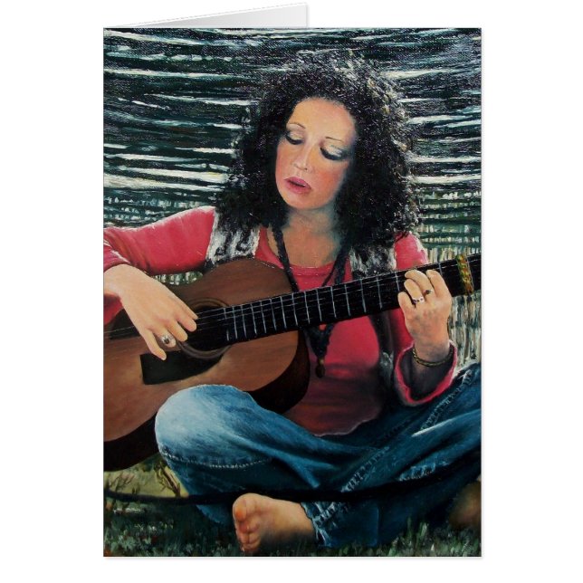 Frauen spielen Musik mit akustischer Gitarre (Vorne)