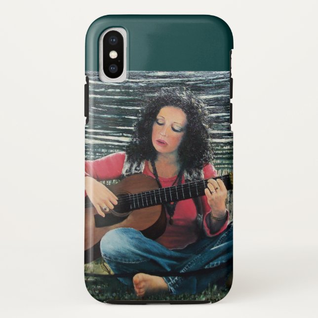 Frauen spielen Musik mit akustischer Gitarre Case-Mate iPhone Hülle (Rückseite)