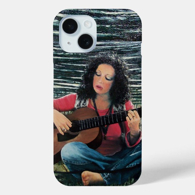Frauen spielen Musik mit akustischer Gitarre Case-Mate iPhone Hülle (Rückseite)