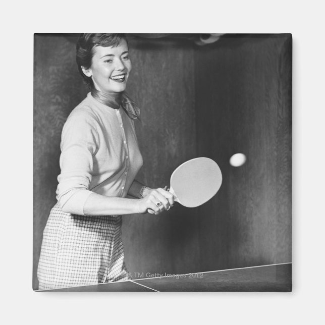 Frauen spielen Tischtennis Magnet (Vorne)