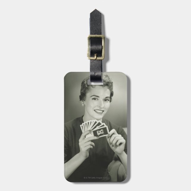 Frauen-Spielkarten Gepäckanhänger (Vorderseite vertikal)