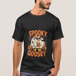 Frauen Spooky Goosey Halloween Goose Albern Dab Ha T-Shirt