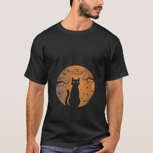 Frauen Spooky Halloween Cat Moon Hocus Pocus Catcu T-Shirt