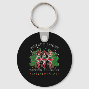 Frauen Stach Tanz und seien frohe Weihnachts-Elf-D Schlüsselanhänger