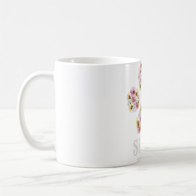 Frauen Staffy Mama Floral Dog Paw Staffordshire Bu Kaffeetasse (Links)