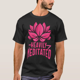 Frauen stark meditierte Yoga-Pose Lotusblume T-Shirt