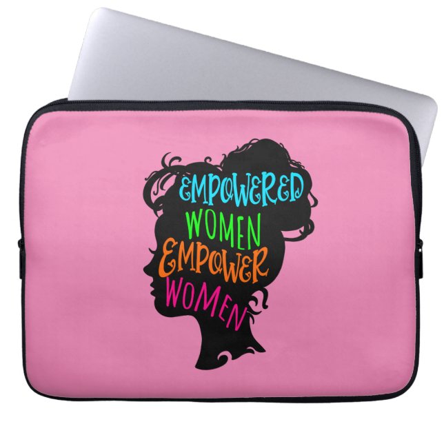 Frauen stärken laptopschutzhülle (Vorderseite)