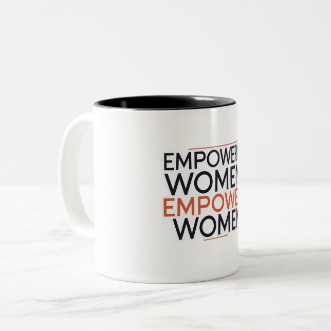 Frauen stärken zweifarbige tasse (Vorderseite Links)