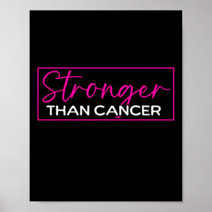 Frauen stärker als Brustkrebs Bewusstsein Pink R Poster