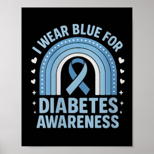 Frauen stehen bei der Sensibilisierung für Diabete Poster