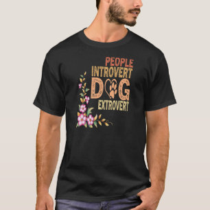 Frauen stellen Hundeextrovert vor, lustiger Welpe T-Shirt