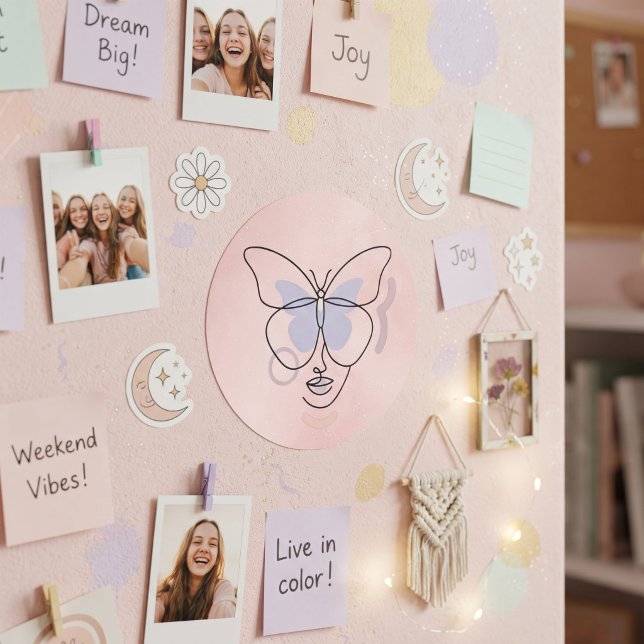 Frauen-Sticker Runder Aufkleber (Von Creator hochgeladen)