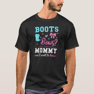 Frauen Stiefel oder Bogen Mammy Geschlecht zeigen T-Shirt