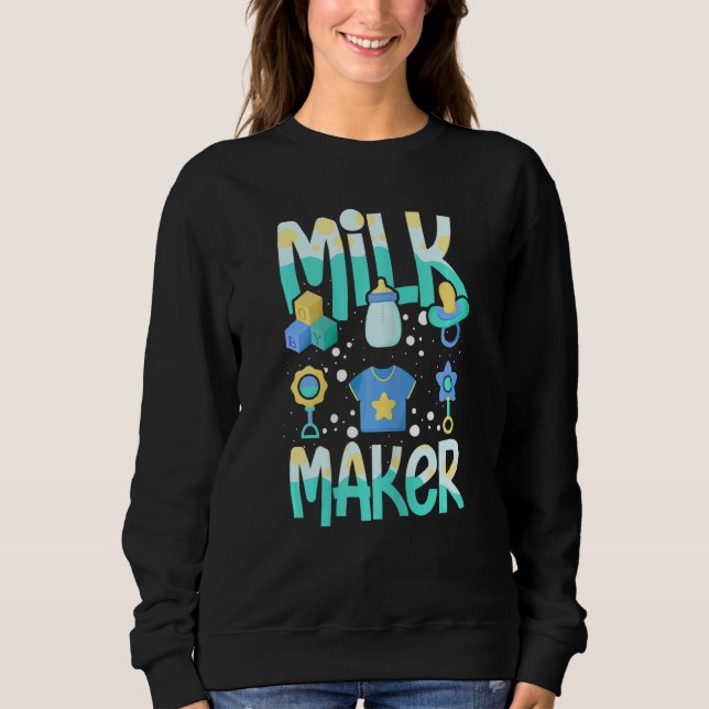 Frauen Stillzeit Neugeborene Stillzeit Milchpumpe  Sweatshirt (Vorderseite)