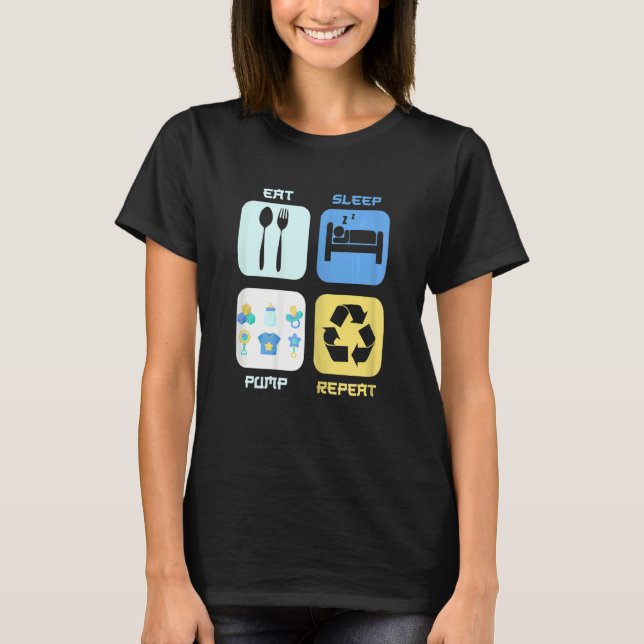 Frauen Stillzeit Neugeborene Stillzeit Milchpumpe  T-Shirt (Vorderseite)