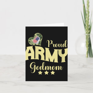 Frauen, stolz Armee Godmutter Camouflage Dog Tag F Karte