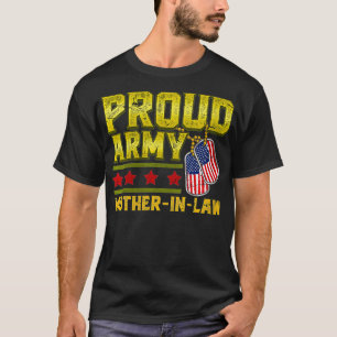 Frauen Stolz Armee Schwiegermutter US Flagge Milit T-Shirt