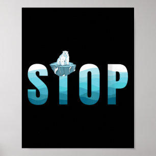 Frauen stoppen Meeresverschmutzung Polar Bär Poster