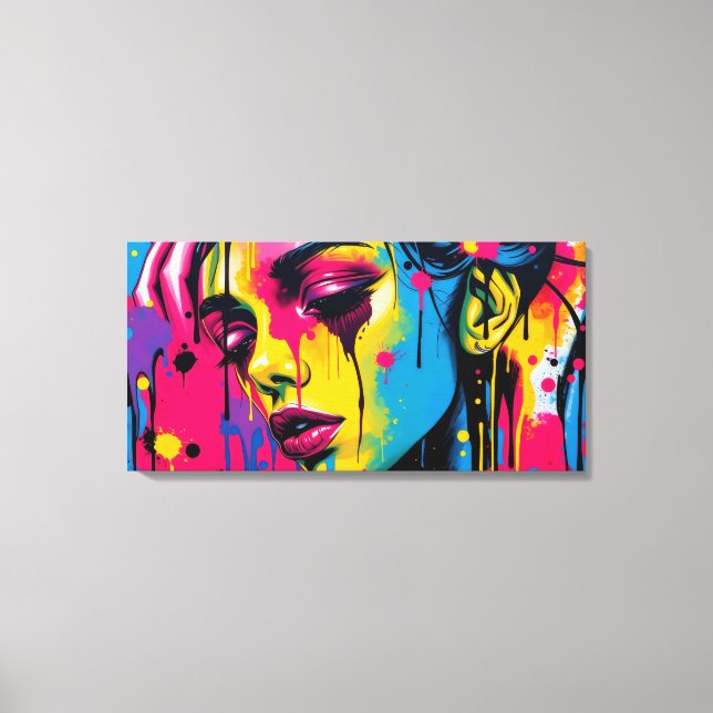 Frauen-Straße-Stil - Leinwanddruck (Vorderseite)