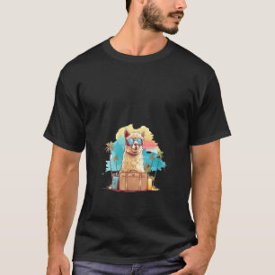 Frauen Süße Alpaka Mit Koffern Abenteuer Jungen Gi T-Shirt
