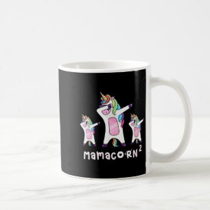 Frauen süße Mamacorn Einhorn Mutter von 2 Zwilling Kaffeetasse