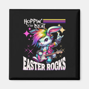 Frauen Süße Punk Rocking Bunny Hopping Rabbit Oste Magnet