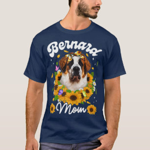 Frauen Süßer Bernhard Hund Mama Sonnenblume Mutter T-Shirt