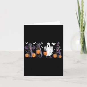 Frauen Süßer Schwarzer Labrador Hund Halloween Kür Karte