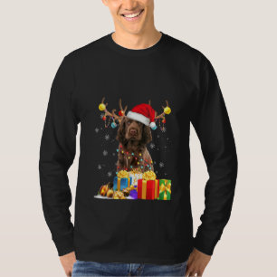 Frauen Sussex Spanel Dog Reindeer Weihnachtsmannmü T-Shirt