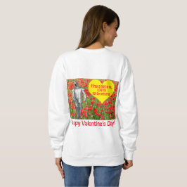Frauen Sweatshirt. Glücklicher Valentinstag. Schwa Sweatshirt