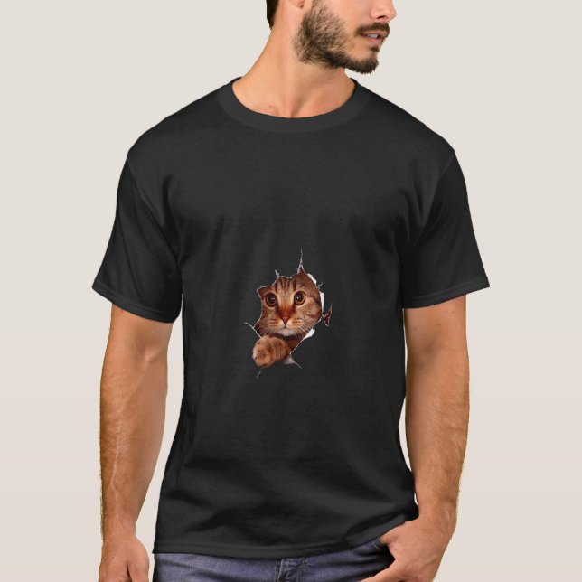 Frauen Sweet Kitten Torn Cloth Cat Cat Owner Ca T-Shirt (Vorderseite)