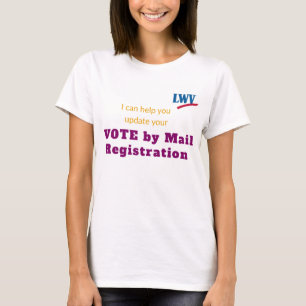 Frauen T-Shirt Ich kann Ihnen helfen, VBM zu aktua