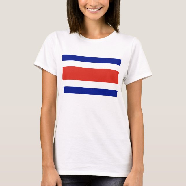 Frauen T Shirt mit der Flagge Costa Ricas (Vorderseite)