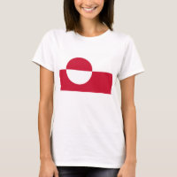 Frauen T Shirt mit der Flagge Grönlands