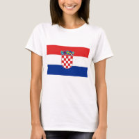 Frauen T Shirt mit der Flagge Kroatiens