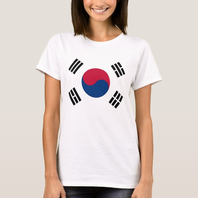 Frauen T Shirt mit der Flagge Südkoreas (Vorderseite)
