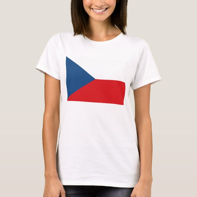 Frauen T Shirt mit der Flagge Tschechiens (Vorderseite)