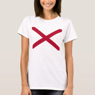 Frauen T Shirt mit der Flagge von Alabama Staat