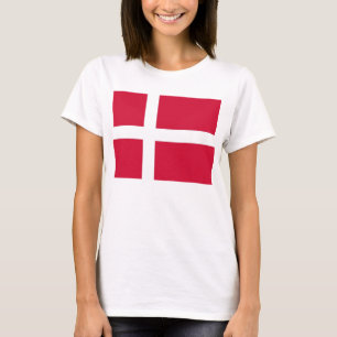 Frauen T-Shirt mit Flagge in Dänemark