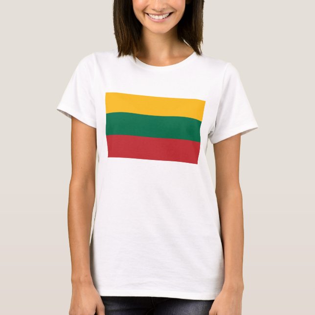Frauen T Shirt mit Flagge Litauens (Vorderseite)