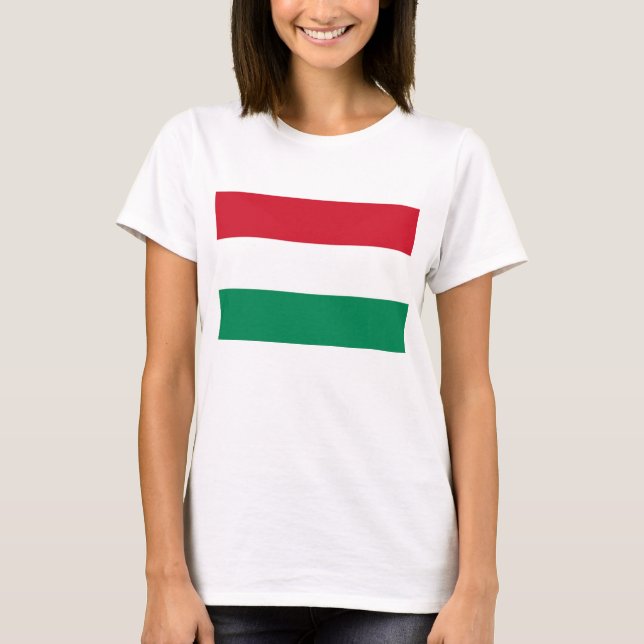 Frauen T Shirt mit Flagge Ungarns (Vorderseite)