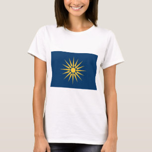 Frauen-T-Shirt mit Flagge von Makedonien, Griechen T-Shirt