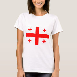 Frauen T Shirt mit georgischer Flagge