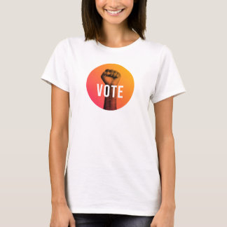 Frauen T-Shirt mit kurzer Ärmel und Fist-power VOT