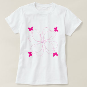 Frauen T-Shirt mit Schmetterlingen