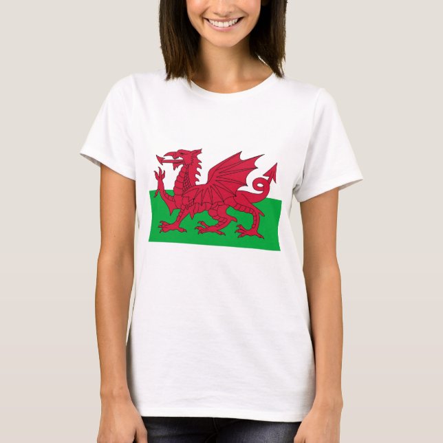 Frauen T Shirt mit Wales (Vorderseite)