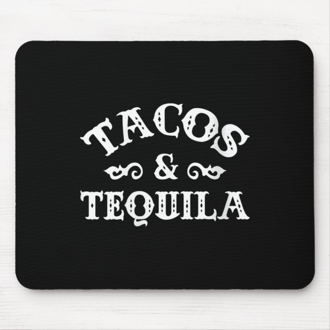 Frauen Tacos und Tequila Funny Cinco de Mayo Bache Mousepad (Vorne)