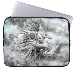 Frauen tanzen in den Wolken - Gefühl - Malerei Laptopschutzhülle