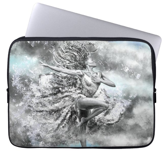 Frauen tanzen in den Wolken - Gefühl - Malerei Laptopschutzhülle (Vorderseite)